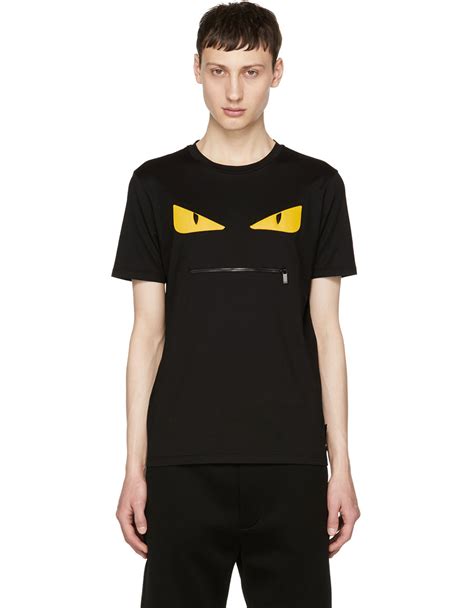 fendi zipper t shirt|Fendi t shirt zip mouth.